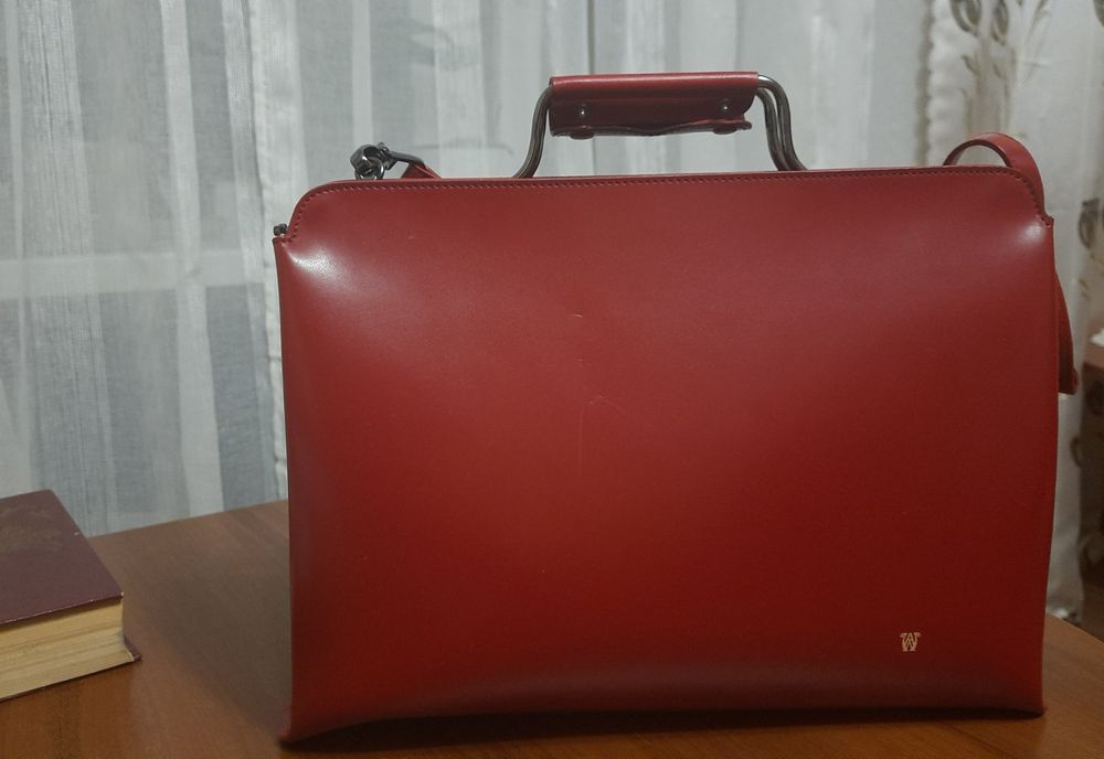 Женская кожаная сумка - портфель бренд WANLIMA