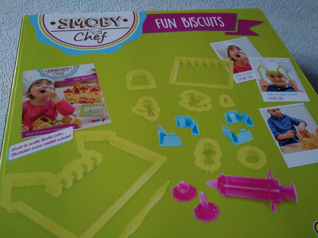 Smoby Chef zestaw do pieczenia foremki zamek fun biscuits nowy