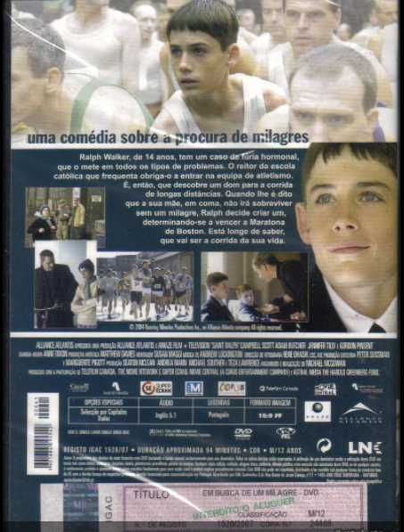 DVD NOVO Em Busca de Um Milagre SELADO Filme Adam Butcher Saint Ralph