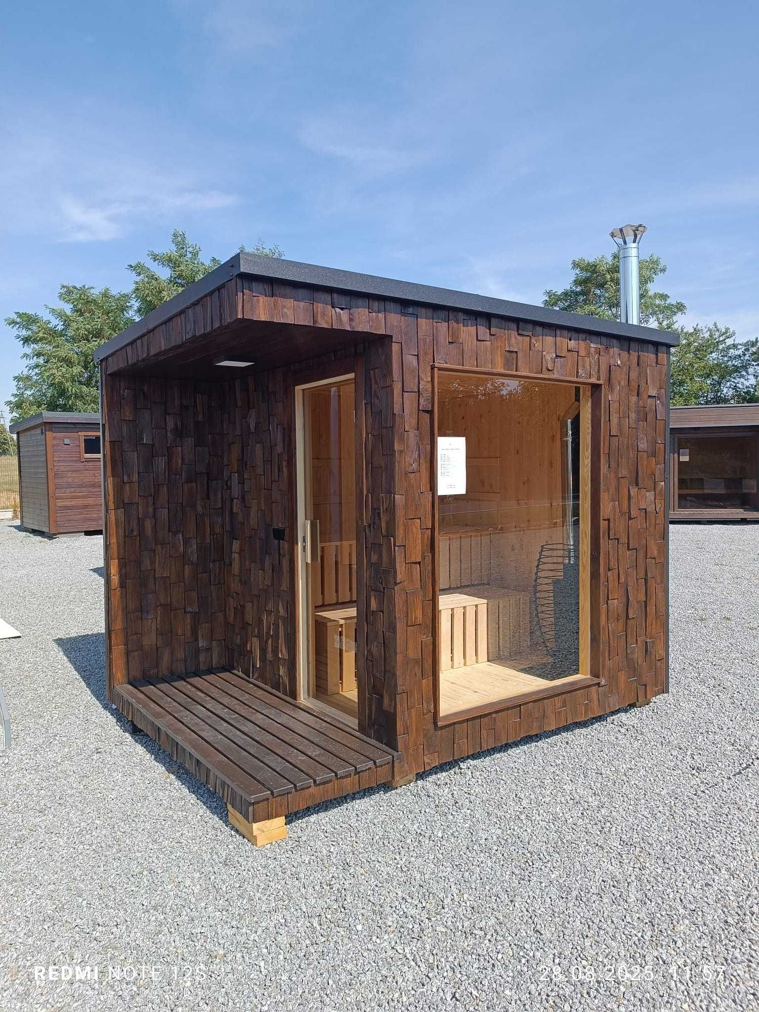 Sauna ogrodowa z werandą opalana drewnem Dostawa Cała Polska