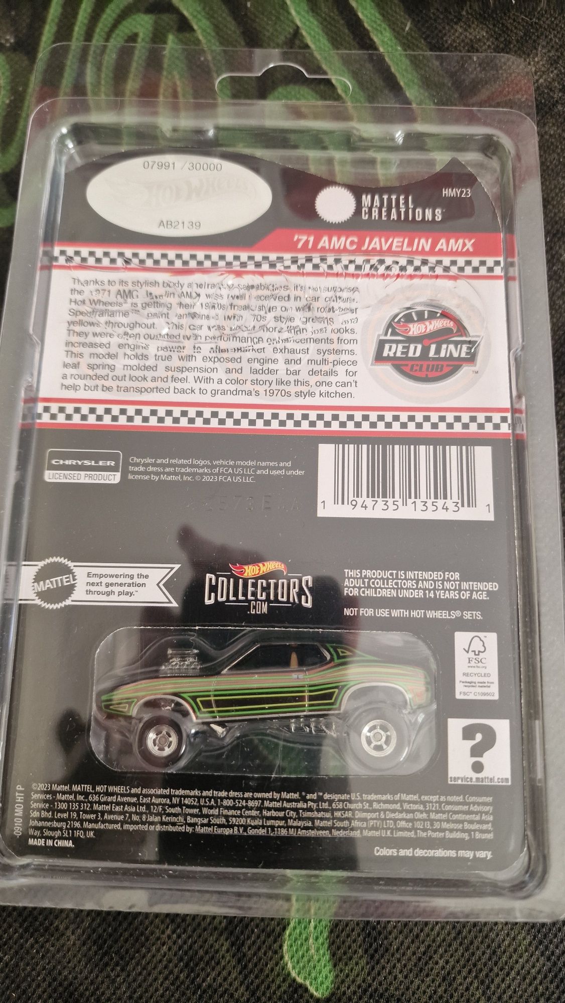 Hot wheels RLC  AMC Javelin AMX 71