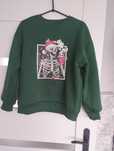 Zielona wciągana bluza wciągana alternative kościotrup rock grunge