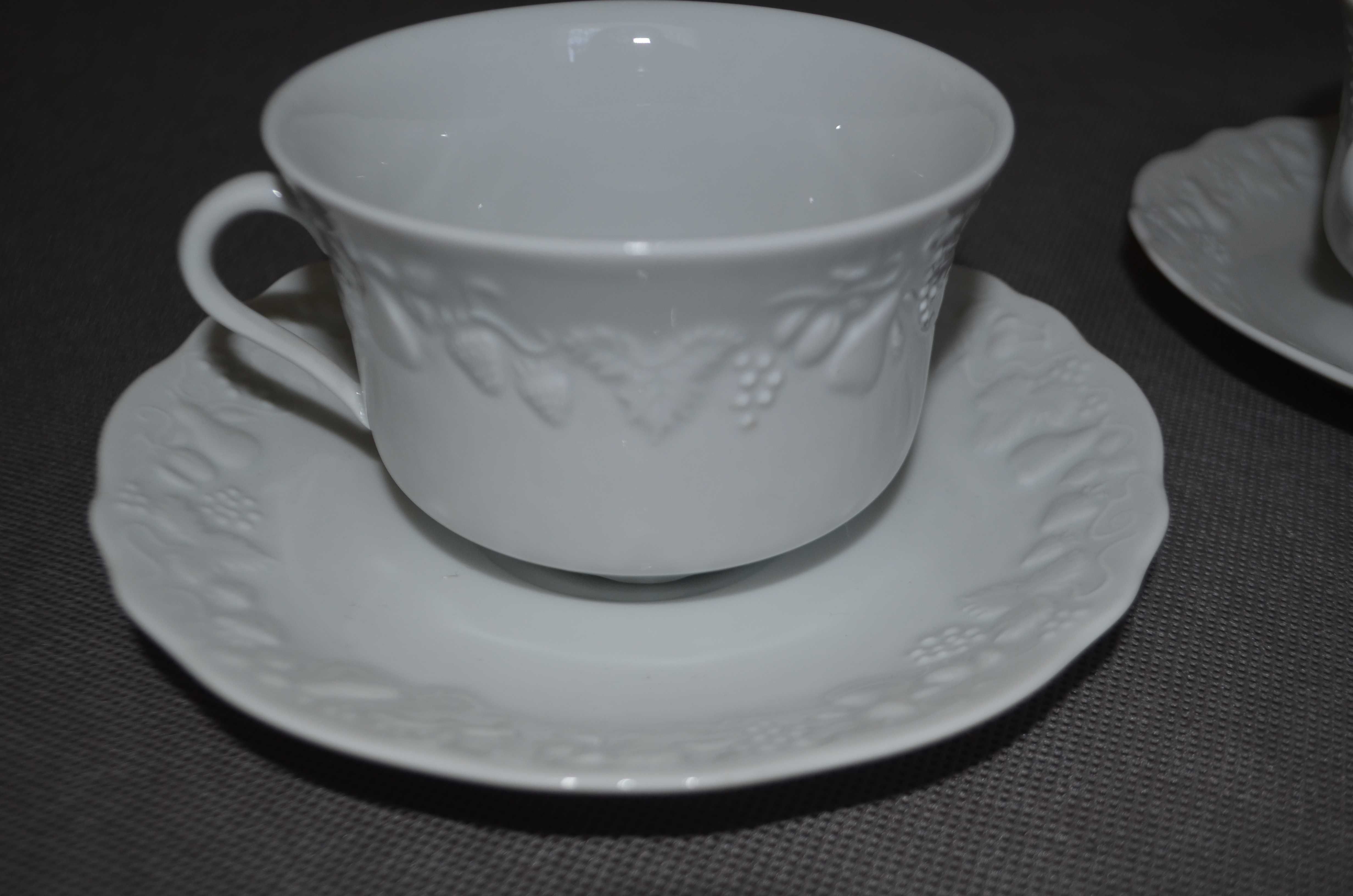 duża filiżanka herbaciana porcelana Limoges Philippe 2 sztuki