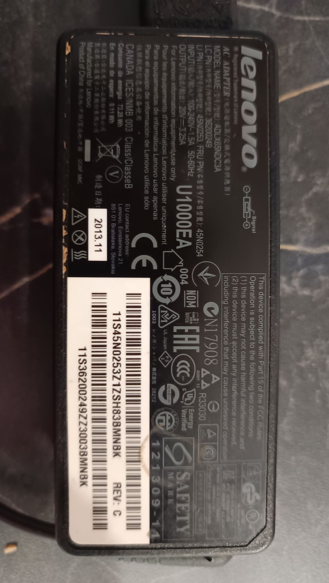 Oryginalny zasilacz LENOVO