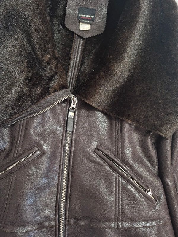 Affliction miss sixty fur kurtka futerko y2k alternative avant garde