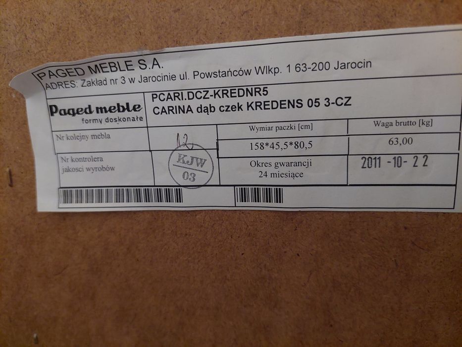 Paged meble carina komoda