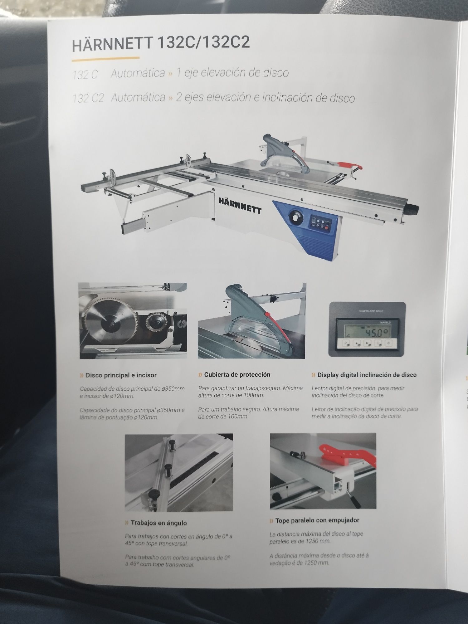 Esquadrejadora Harnnett 132 C 2 com subida e descida automatica,