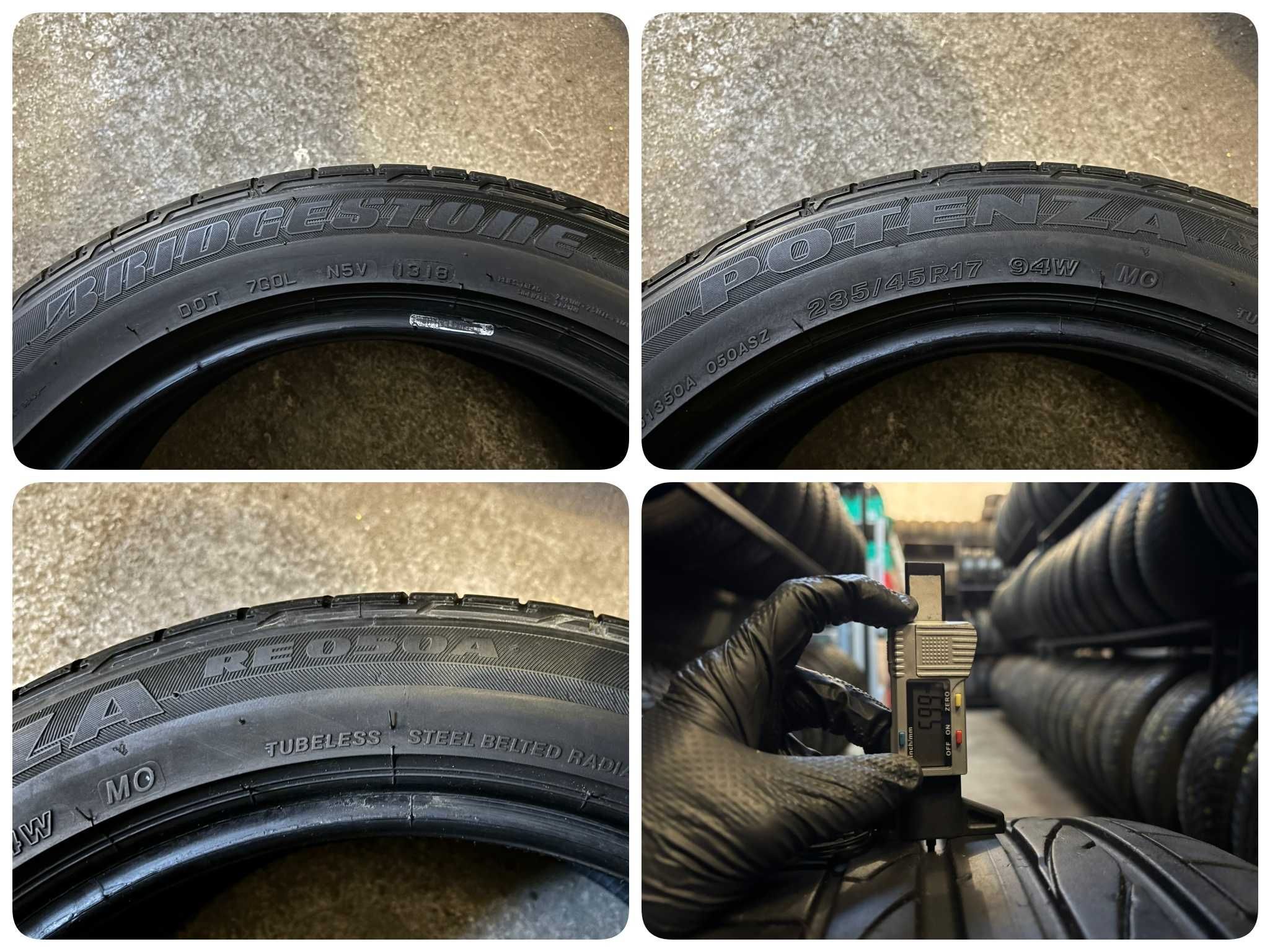 2X Opony Letnie 235/45R17 94W BRIDGESTONE POTENZA RE050A MO 6MM 2018R