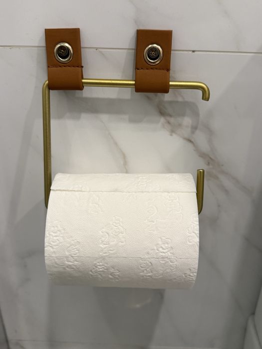 Suporte de rolos dourado