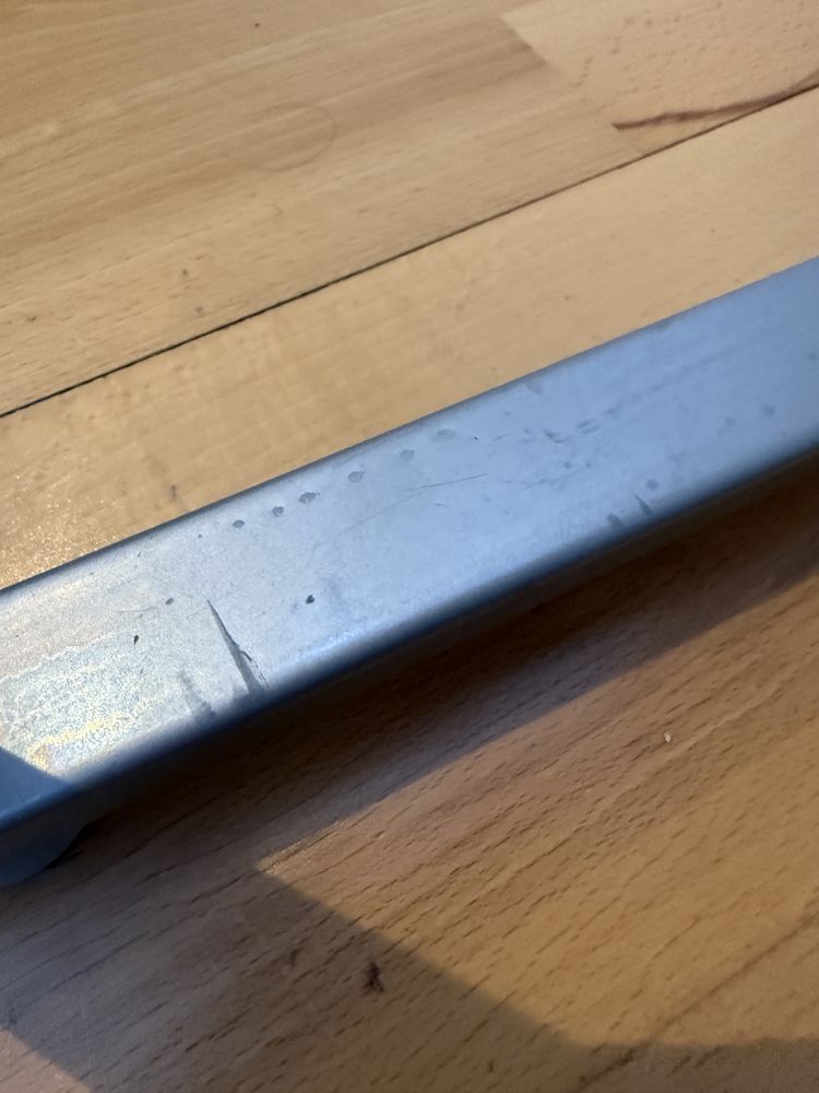 Biurko 120x40x77 cm biale, wysoki połysk ze szklanym blatem