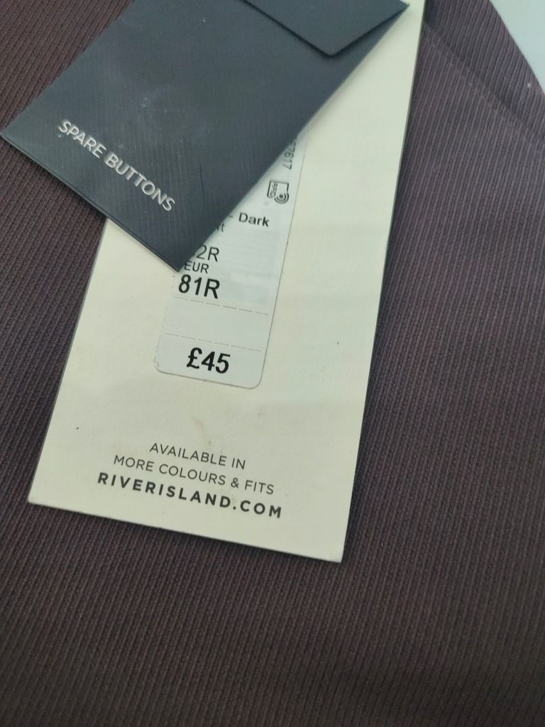 River Island Spodnie garniturowe męskie r. W 32 L32