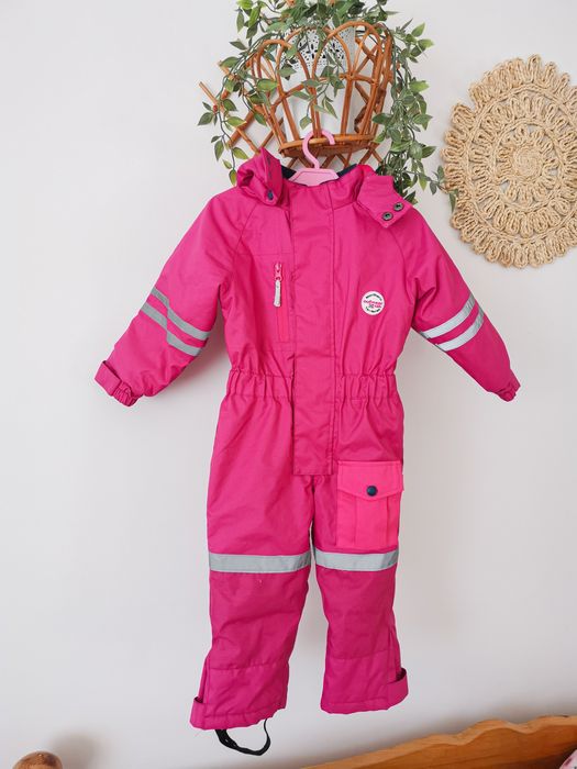 Norweski zimowy różowy kombinezon dla dziewczynki narciarski jednoczęś