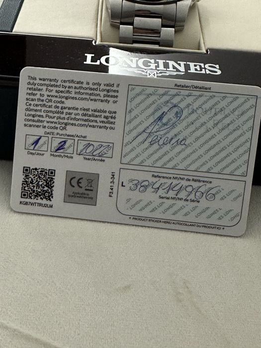 Longines Hydroconquest Automatico 44mm Azul - Com caixa e documentos