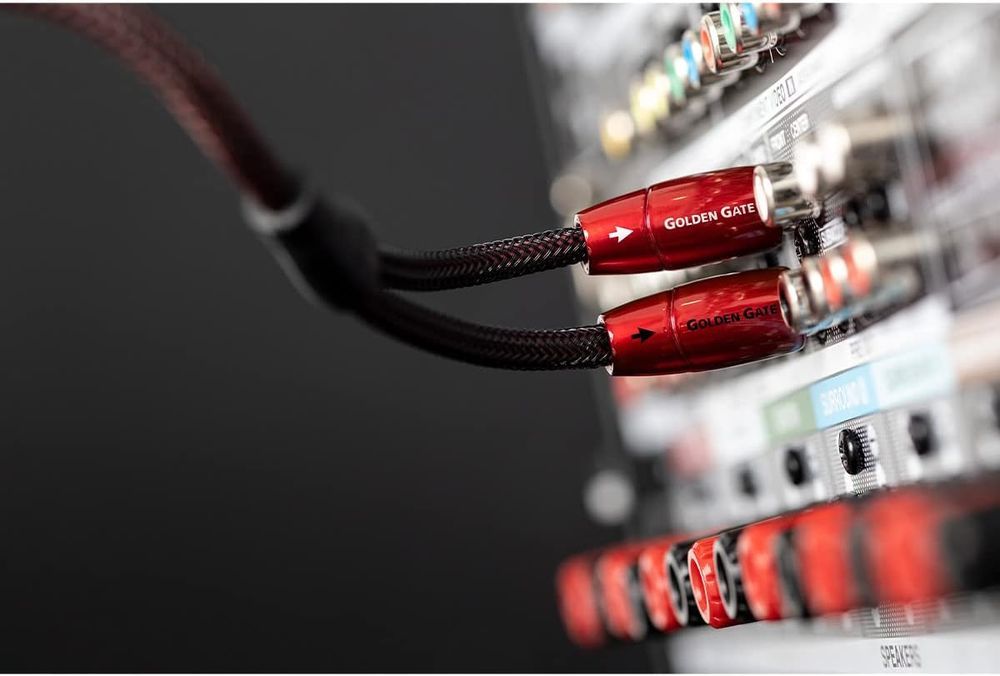 AudioQuest 1m Golden Gate RCA kabel audio 2 x RCA Czarny