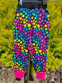 spodnie dresowe dla dziewczynki 92 98 kolorowe kropki handmade