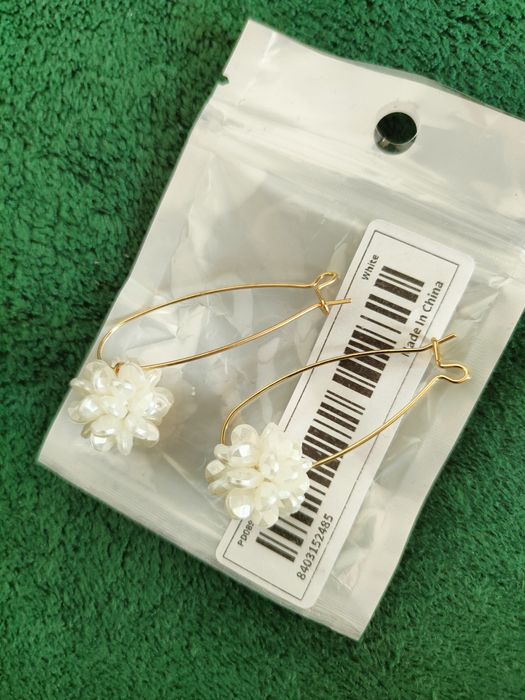 Kolczyki ślubne kwiatki