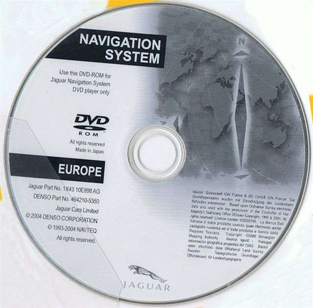 DVD / CD JAGUAR - Atualização GPS / Navegação