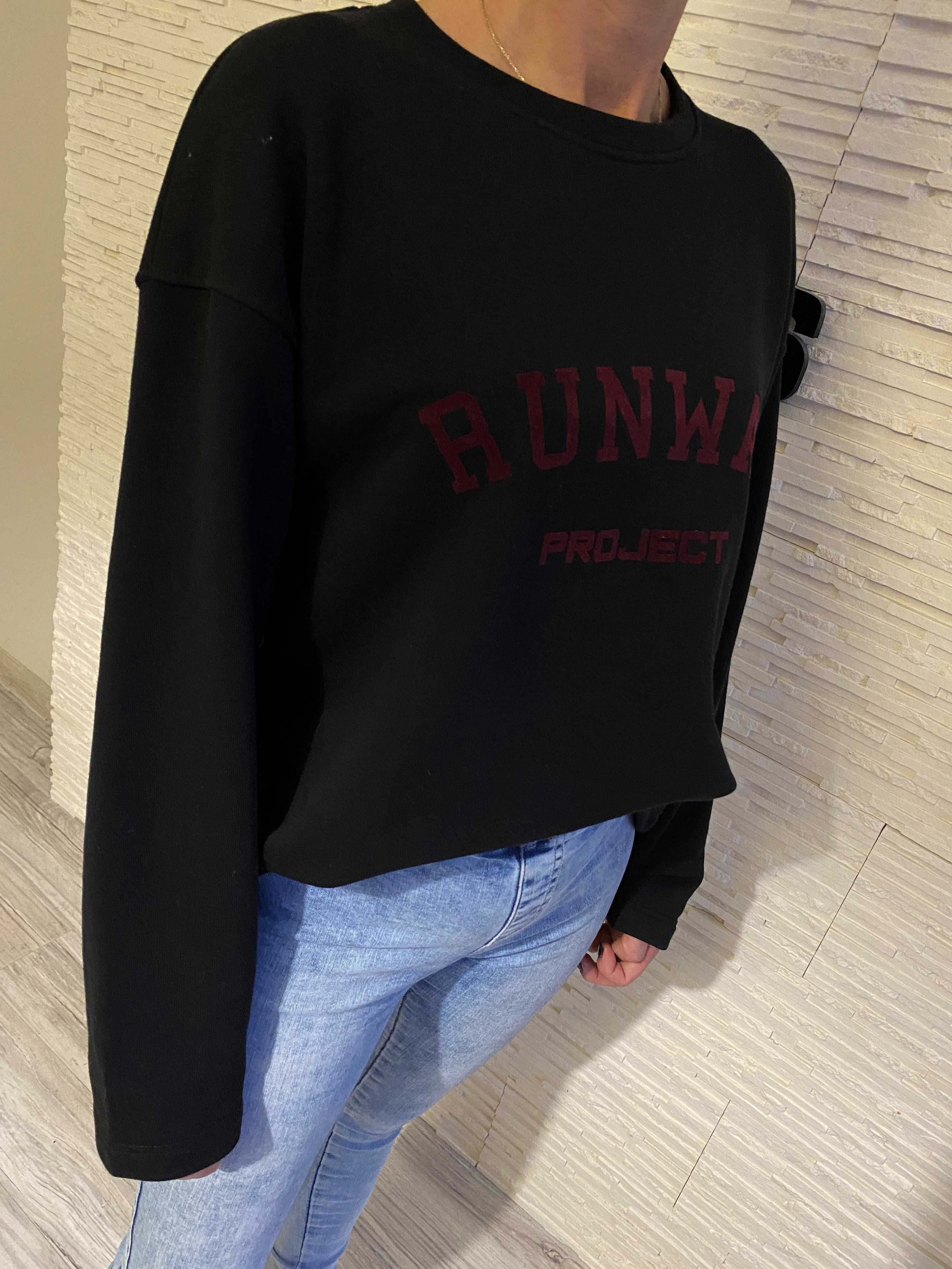 Project runway Lemonada nowa bluza black bordo - napis Uni