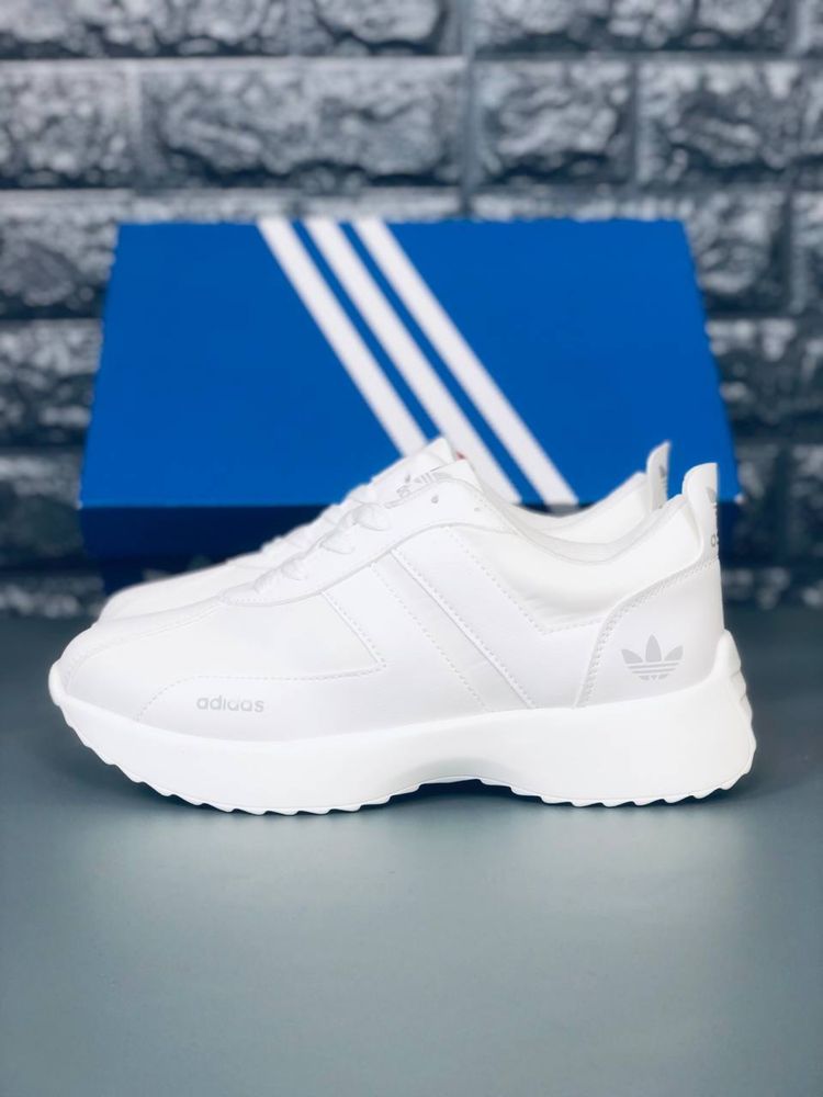Кроссовки Адидас белые натуральная кожа білі кросівки Адідас Adidas