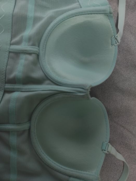 Корсет в сіточку бірюзового кольору