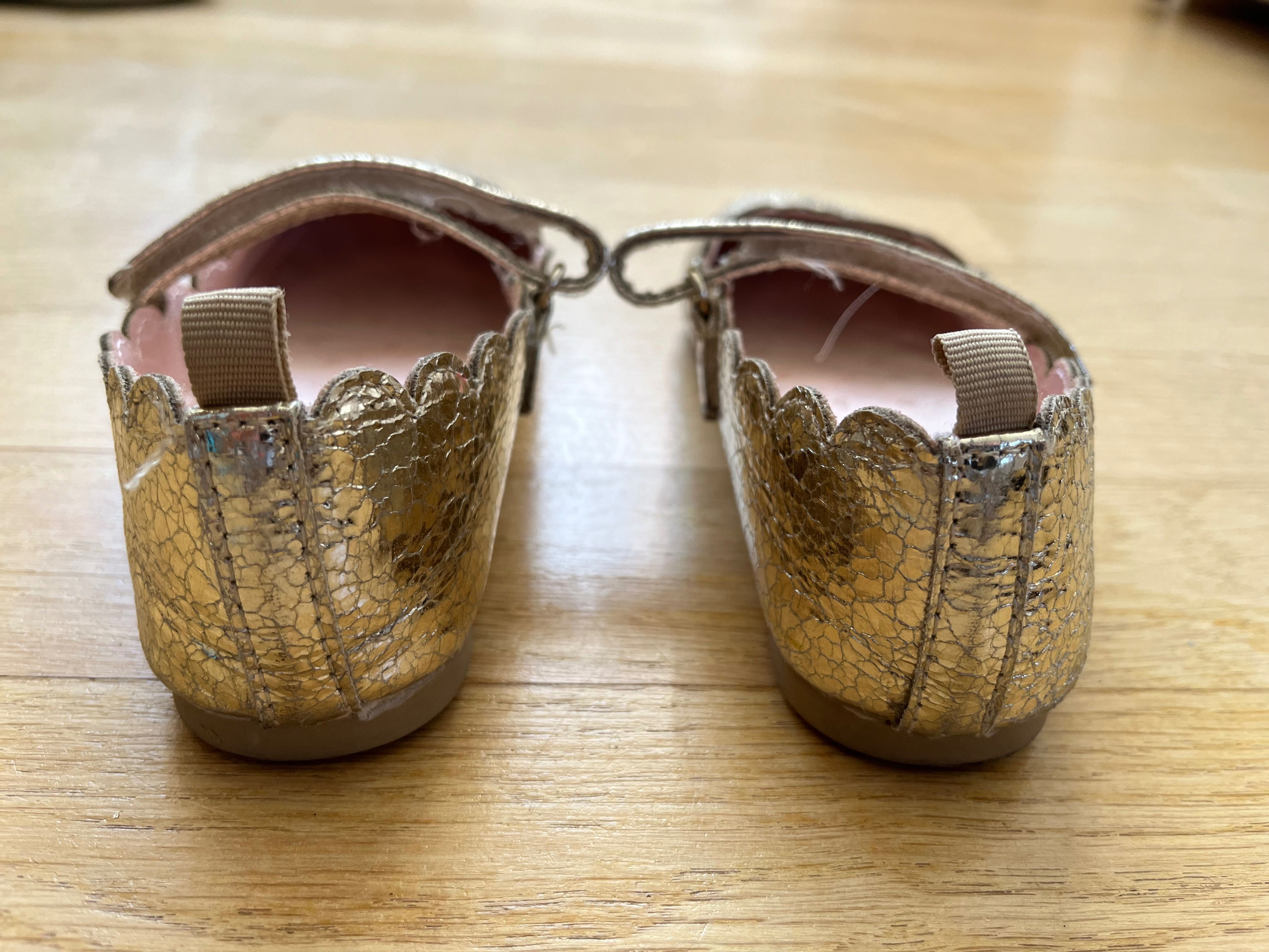 Buty 27 H&M złote balariny sandałki dla dziewczynki