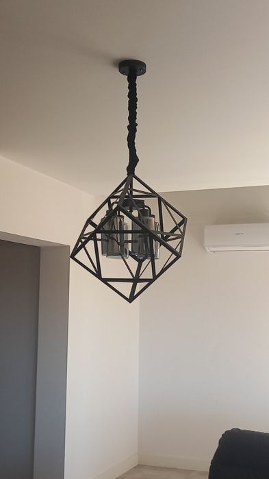 Zestaw komplet lamp żyrandoli jadalnia salon loft piękne eleganckie