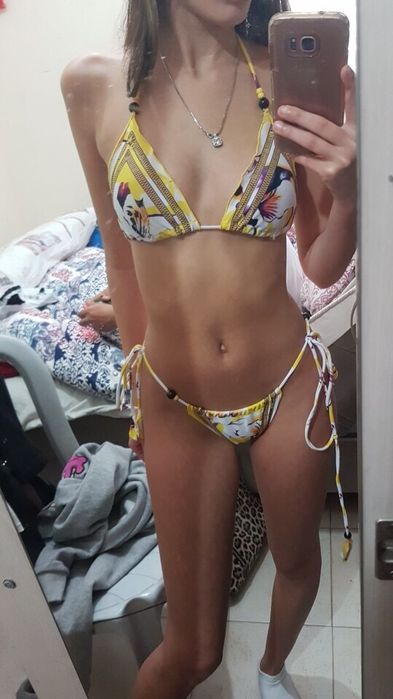 Biquini / Bikini padrão amarelo TAMANHO M NOVO