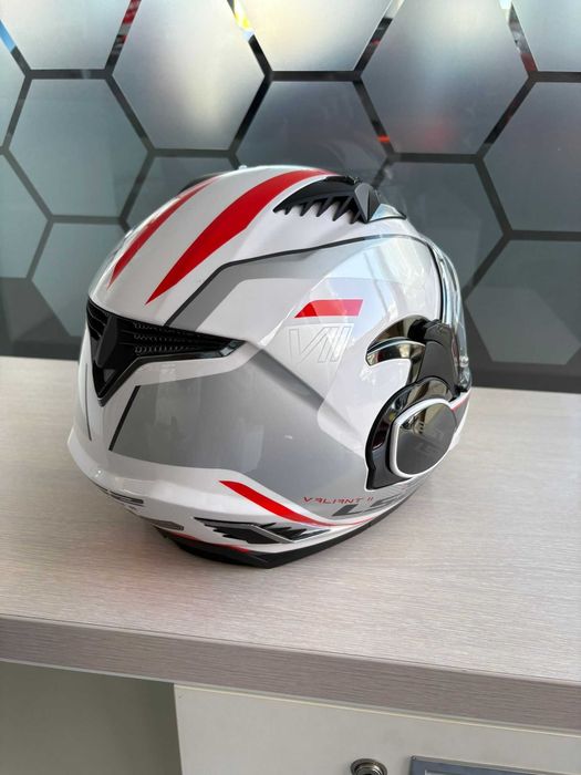 Kask motocyklowy LS2 VALIANT II Biało-czerwony roz.L