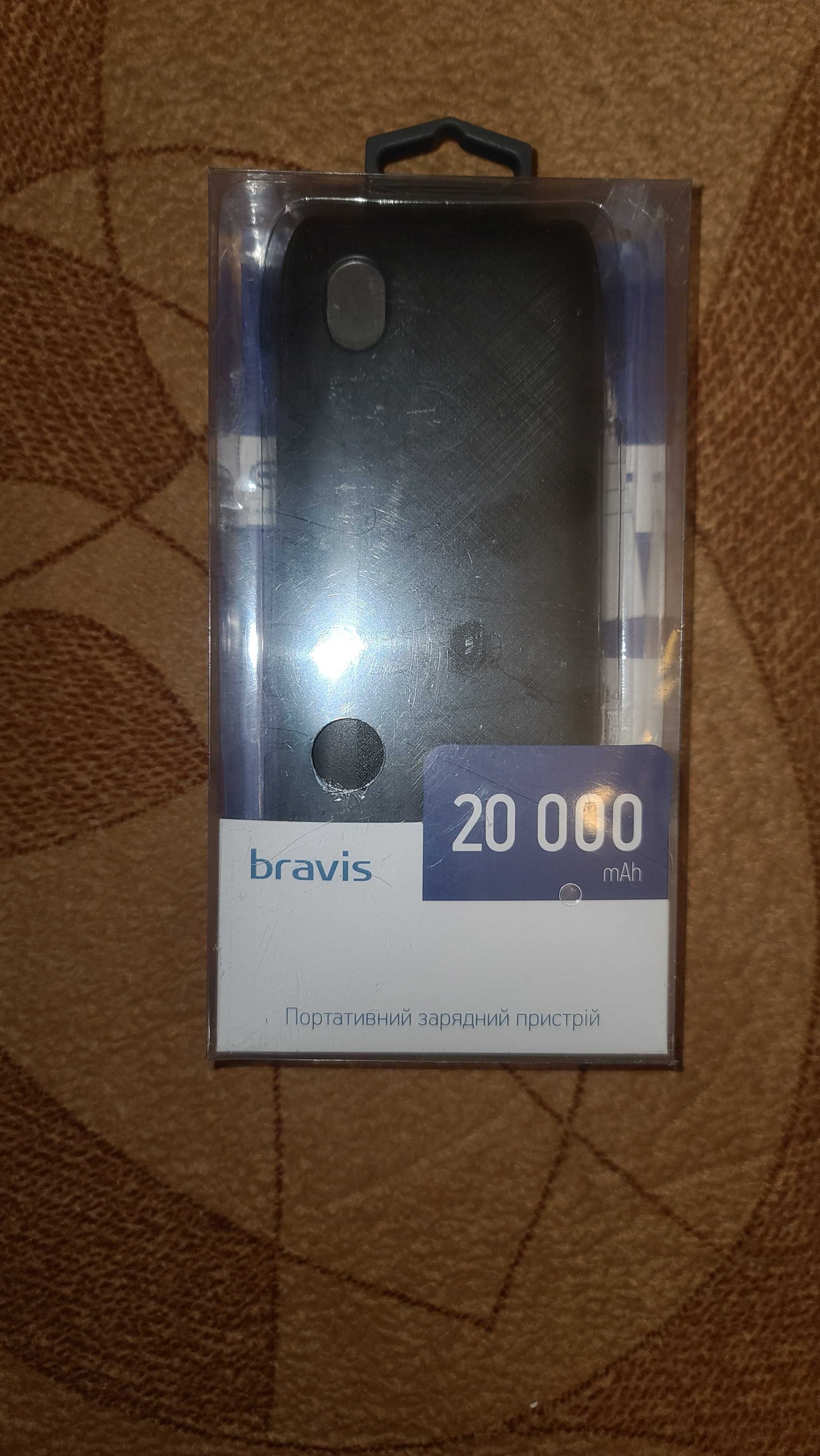 УМБ Powerbank BRAVIS PB2037 20000 mAh Type-C Black новое