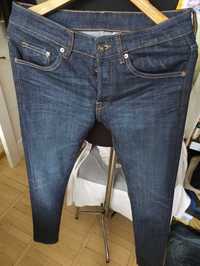 Джинсы H&M jeans Sweden W30 stretch navy.