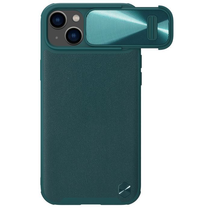 Nillkin CamShield Leather S Case etui iPhone 14 pokrowiec zielony