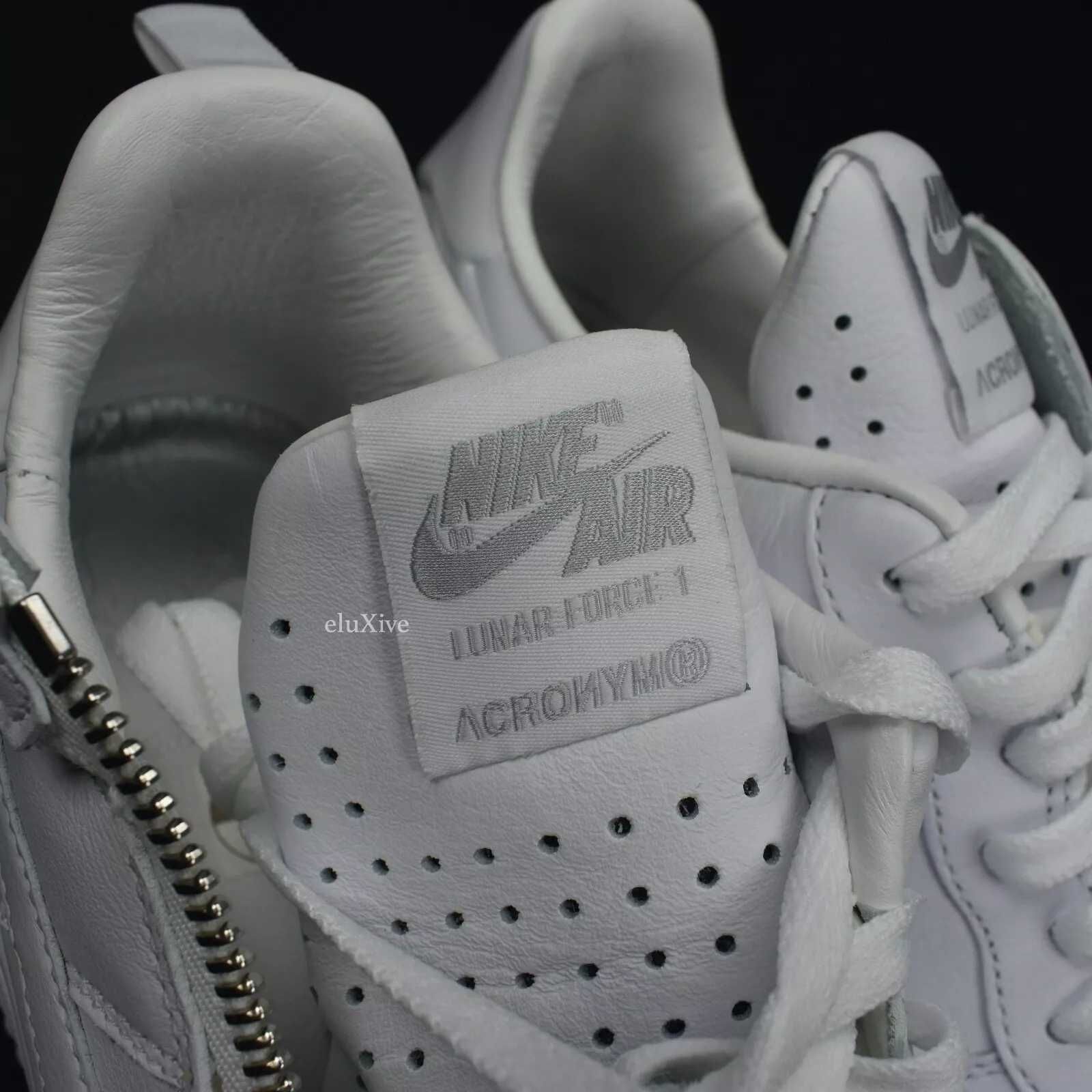 Nike Acronym Air Force 1 Lunar '17 AF-100 White Sneakers Mens