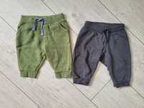 H&M. 2x bawełniane spodnie dresowe, rozmiar 68