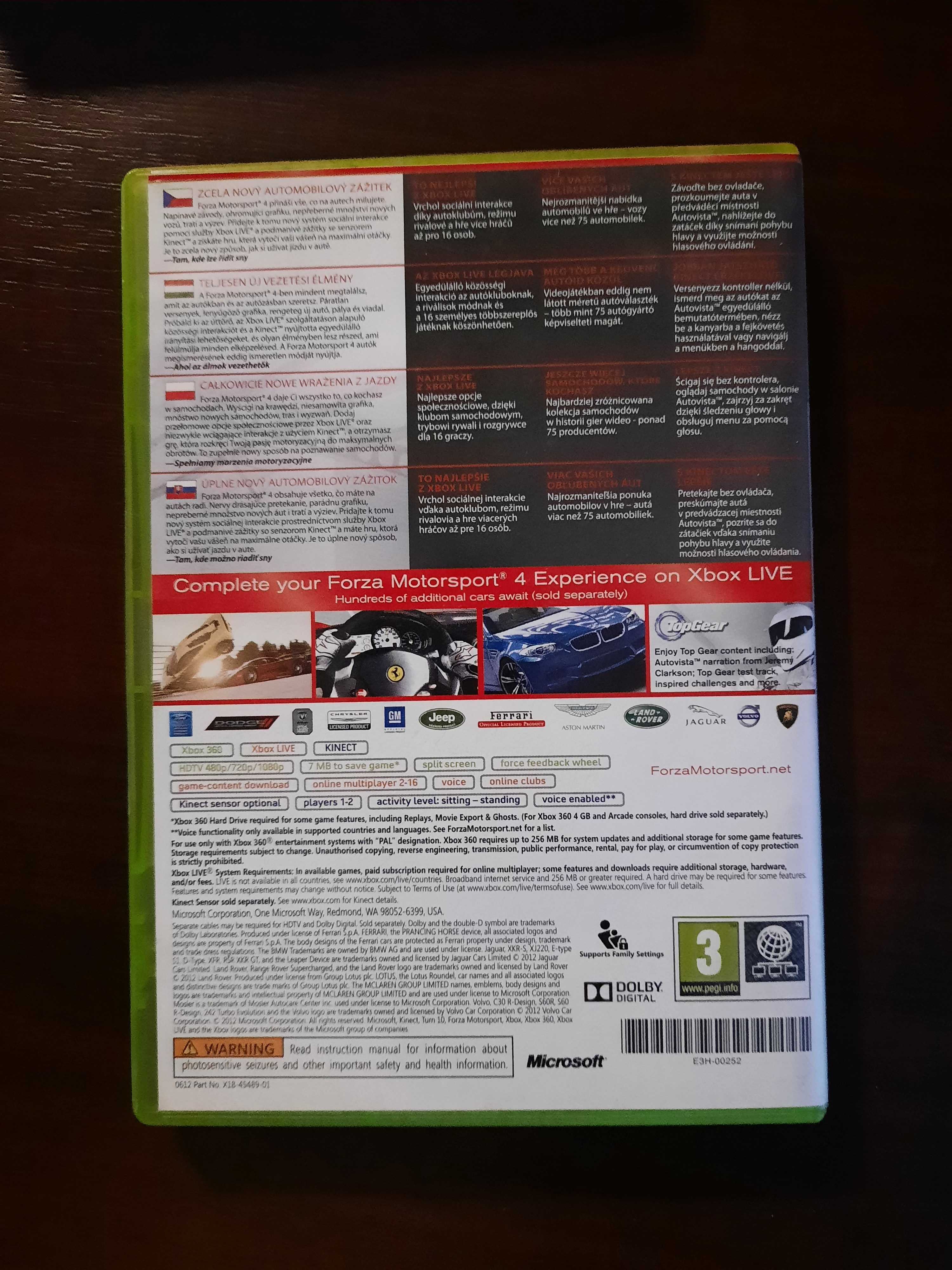 Forza Motorsport 4 Xbox 360 Polska Wersja