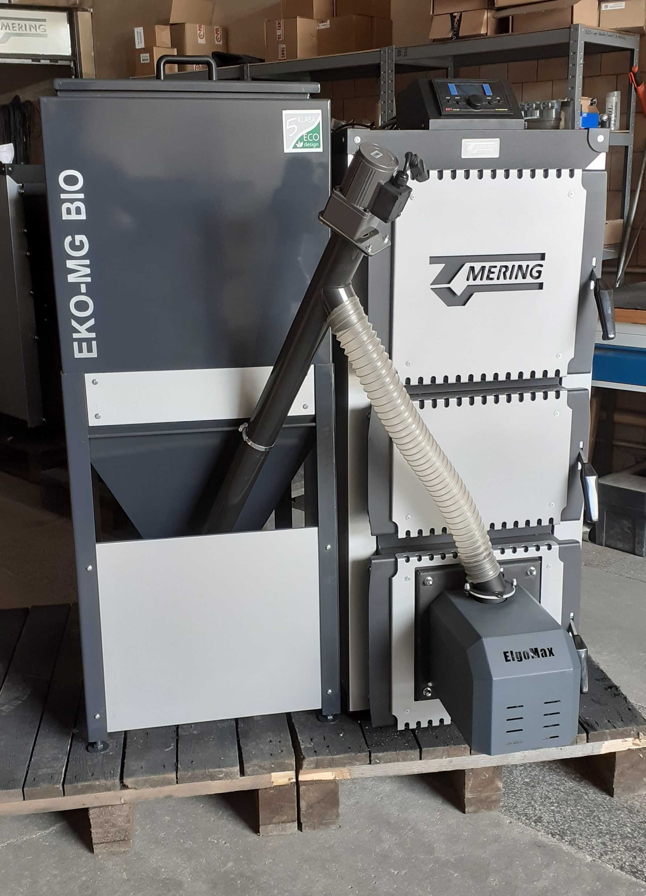 Kocioł piec na pellet pelet EKO-MG Bio 20 o mocy 20kW Mering