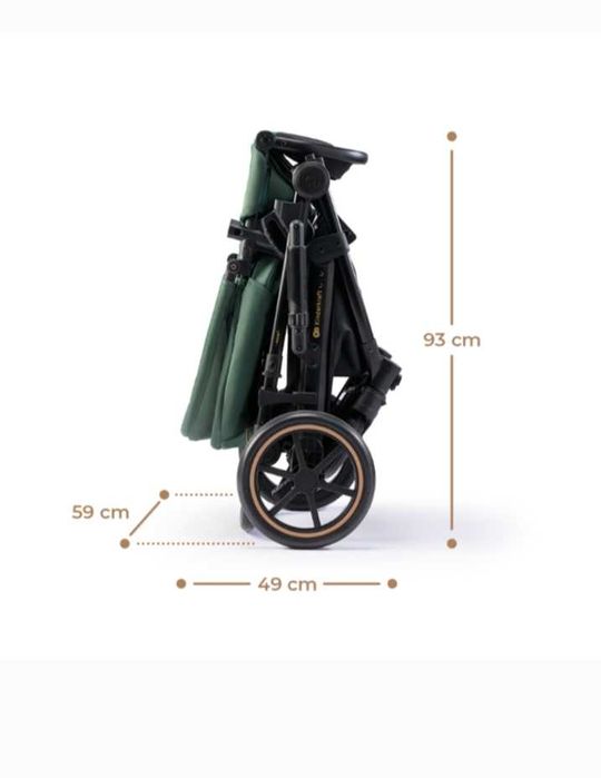 Wózek 3w1, gondola, spacerówka, nosidełko - złoty bardzo dobry stan