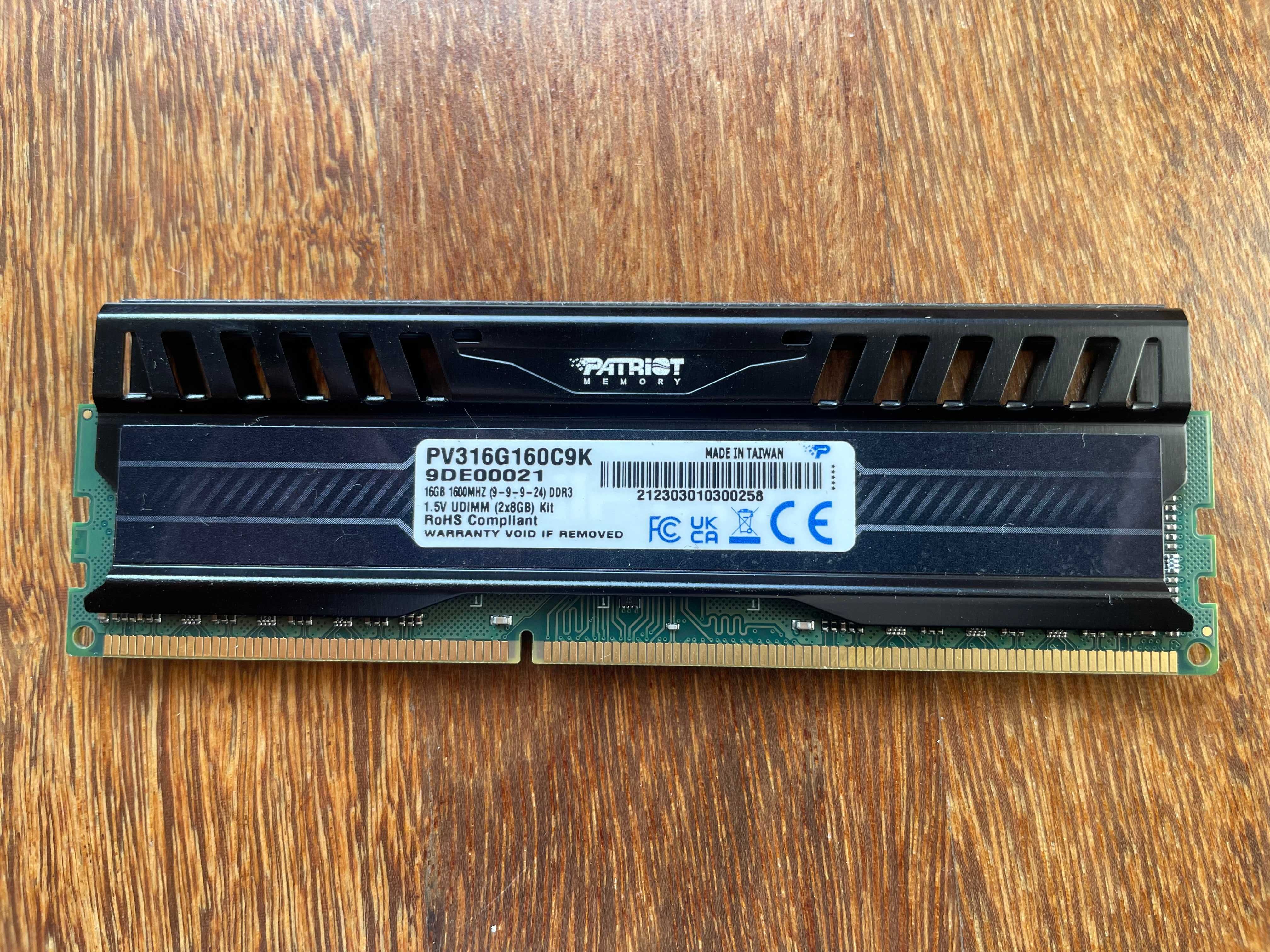 Pamięć RAM Patriot Viper DDR3 32GB (4x8GB) 1600MHz CL9 (PV316G160C9K)