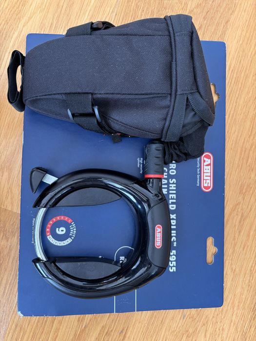 Blokada rowerowa ABUS Pro Shield XPlus 5955 + łańcuch 6KS/100 + torba