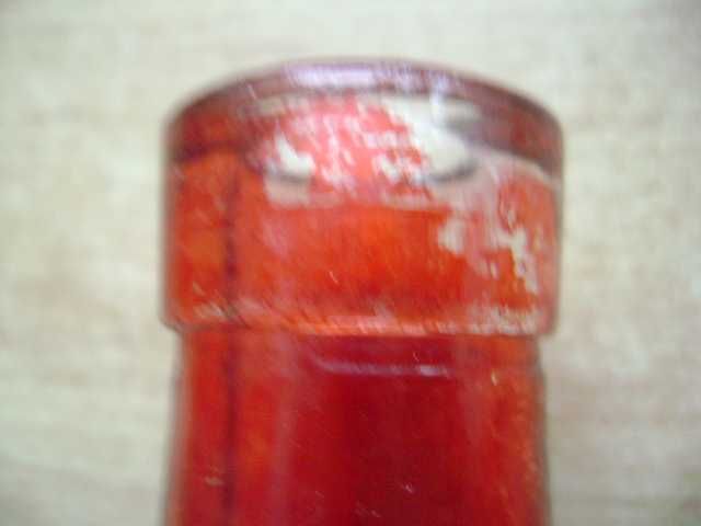 Starocie z PRL - Szkło kolorowe = Wazon pomalowany 26 cm wysokości