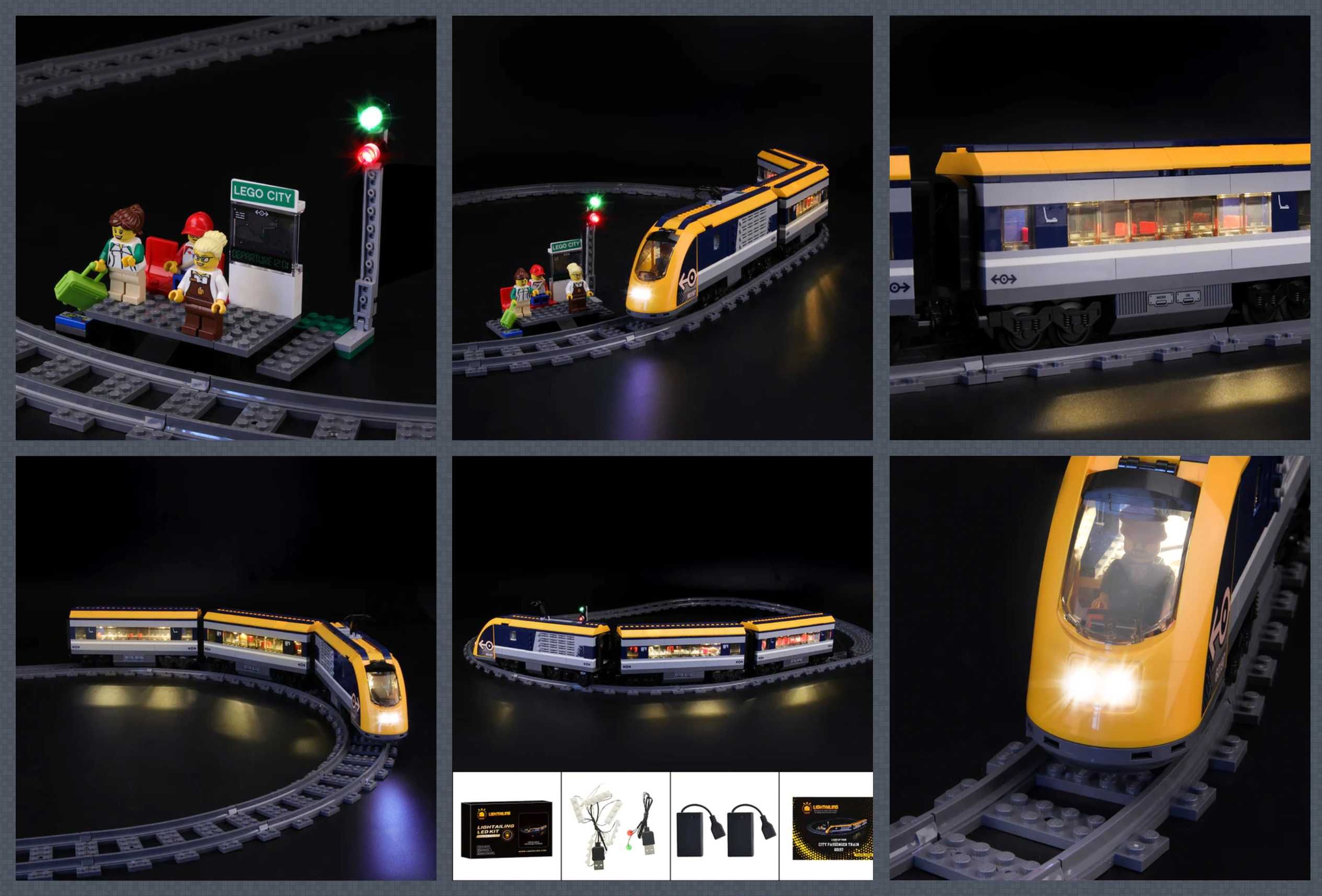 Подсветка для набора LEGO Городской пассажирский поезд 60197 LGK152