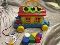 Сортер з фігурами, будиночок на колесах,розвиваючі іграшки