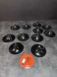 Lampa PRL loft industial czarna wisząca talerz UFO stara vintage 1960s
