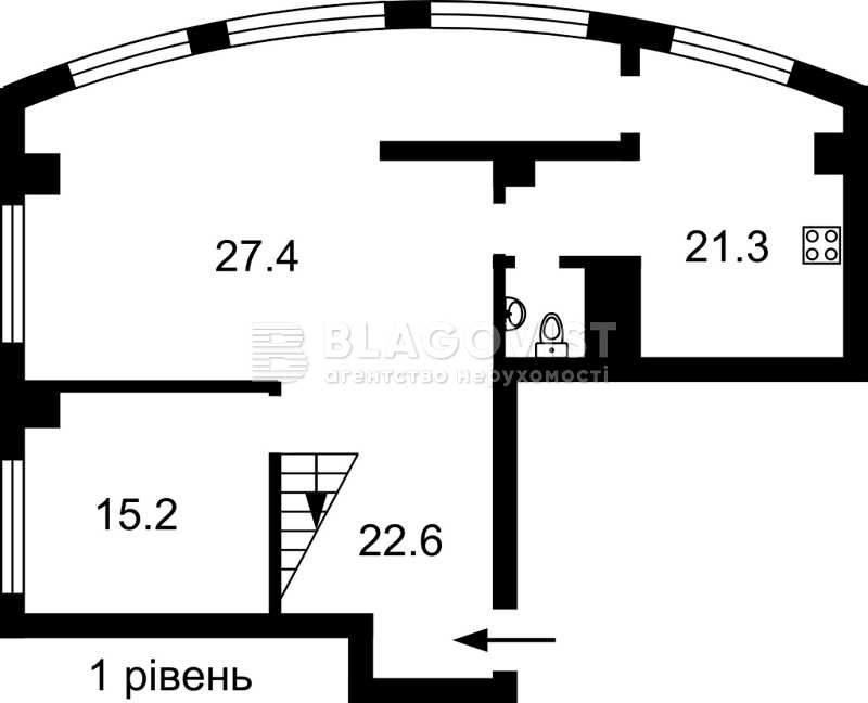 Дворівневий пентхауз, дизайнерський ремонт вул.Антоновича 72