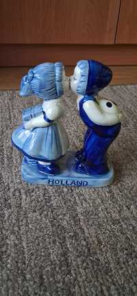 Figurka porcelanowa PARA sygnowana Delft Blue Holandia 13 cm