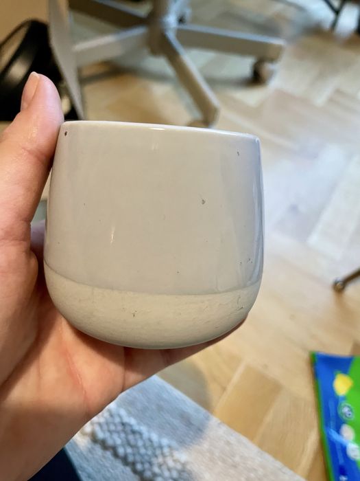 Ikea mała mini doniczka szara