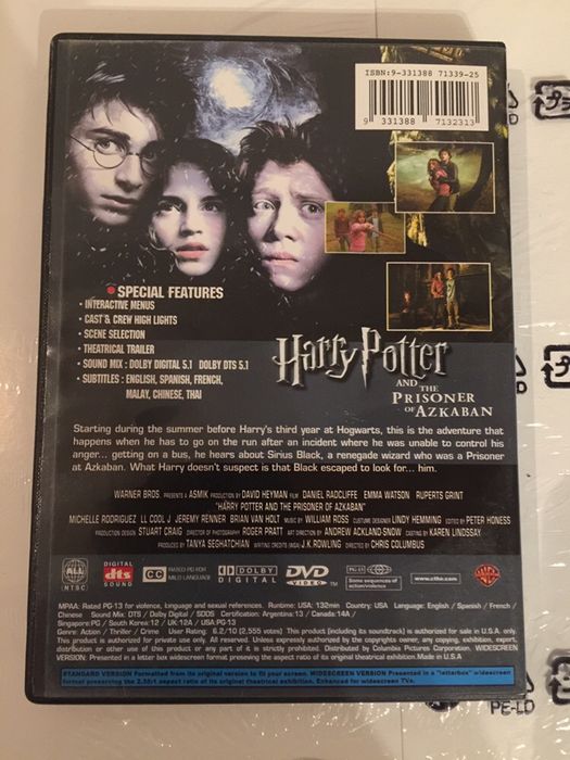 Dvd harry potter and The prisoner of azkaban - widscreen version