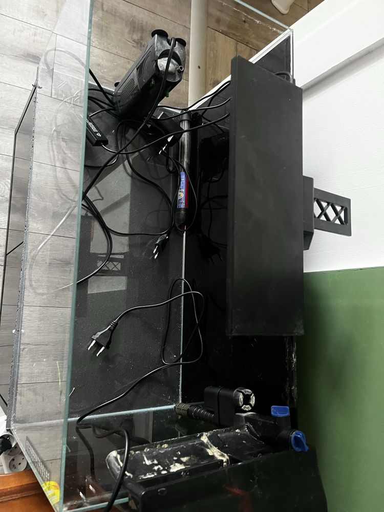 Akwarium +szafka+oswietlenie 3szyby optiwhite