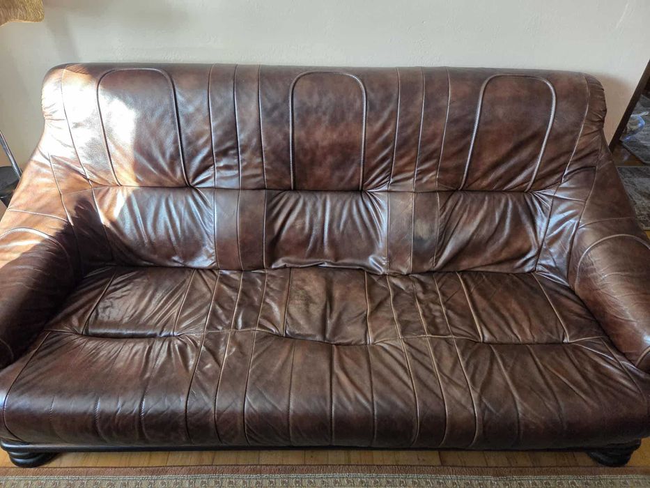 Skórzany zestaw wypoczynkowy 3+2+1