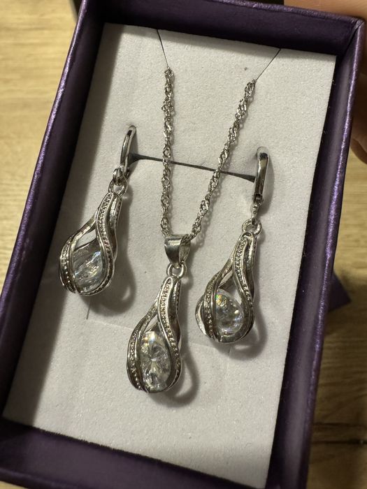 Набор украшений серебро (кулон, серьги) 925 проба