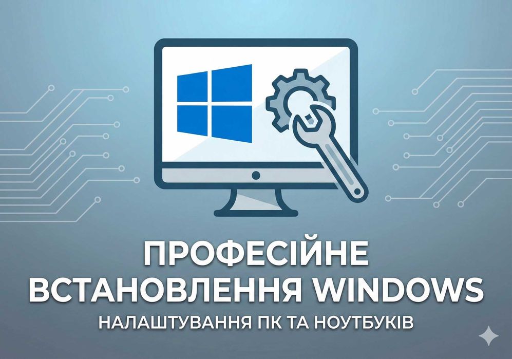 Встановлення ліцензії Windows(7,8,10,11) та налаштування ПК /ноутбуків